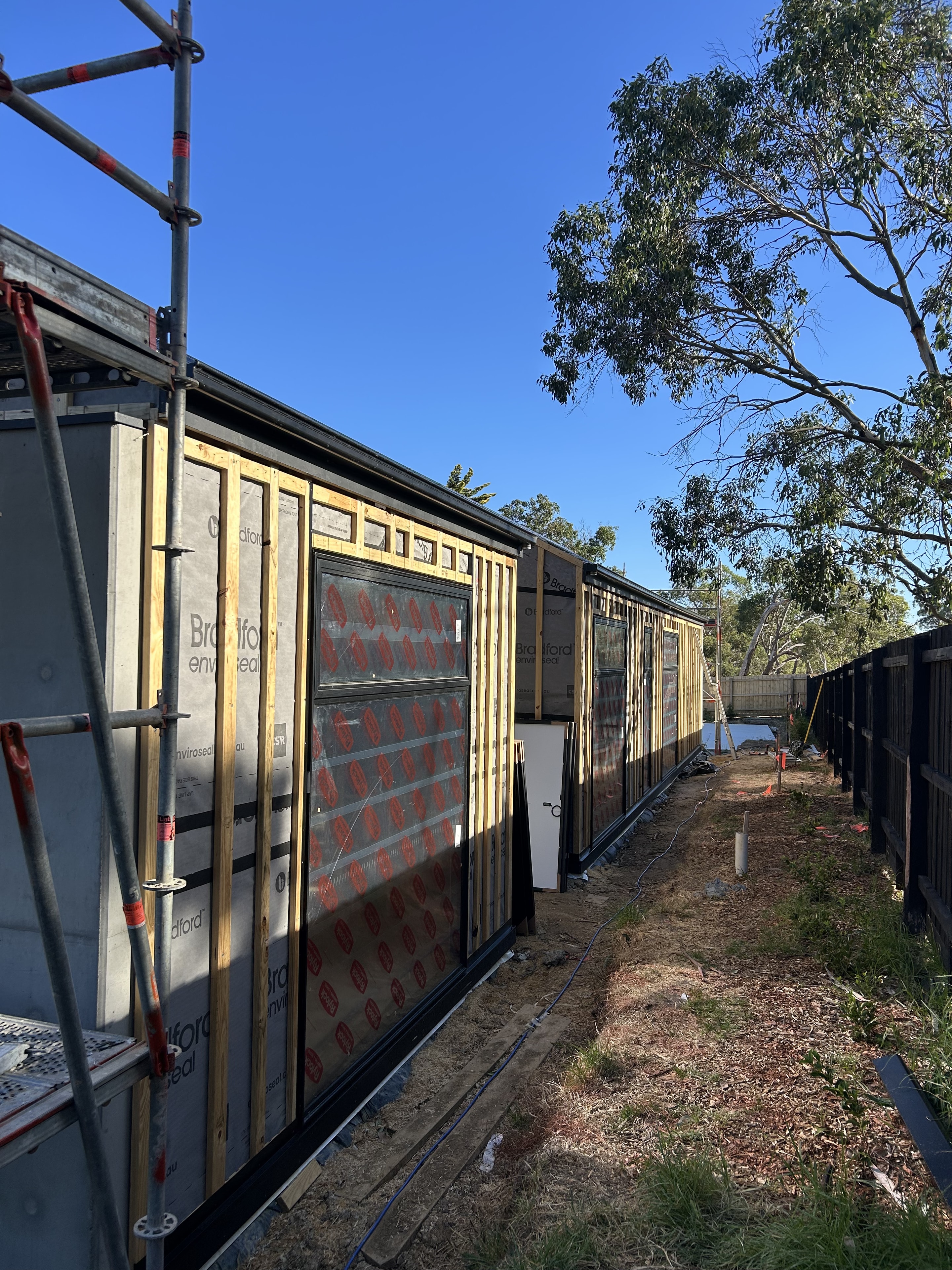 Exterior timber framing construction