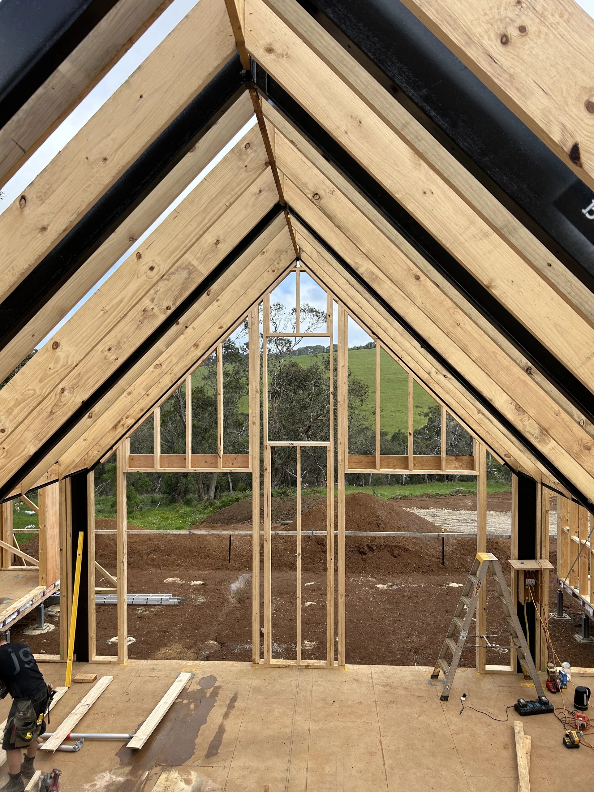 Pergola deck construction